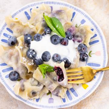 Pierogi z borówkami